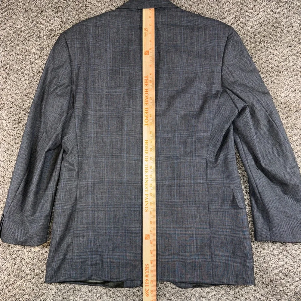 Vintage Balmain Grey Glen Plaid Blazer Jacket 42R Mens Sport Coat *PLEASE READ*